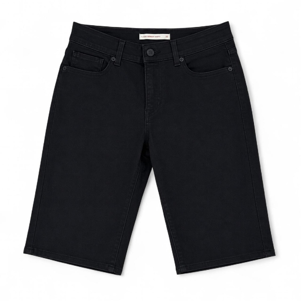 Levi's Classic Bermuda Shorts Black Denim Women's Size 32